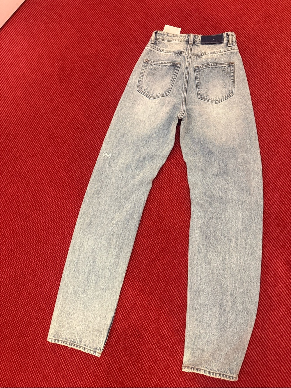 Ksubi Light Blue High-Rise Straight Jeans